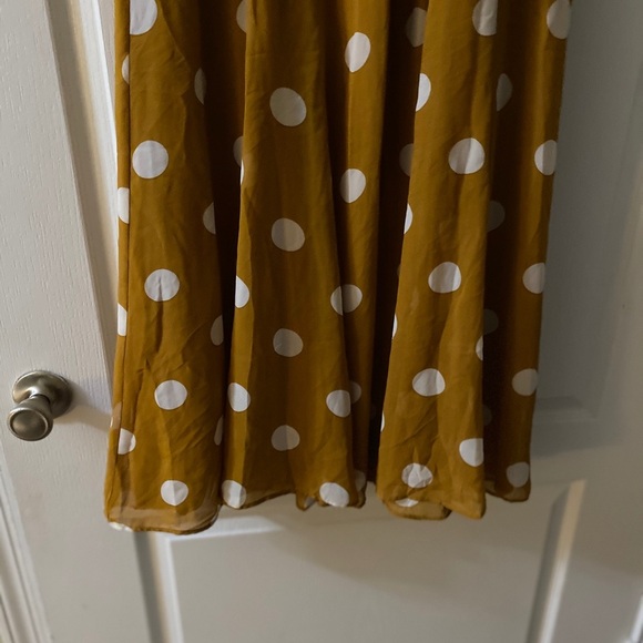 Liz Claiborne Mustard & White Polka Dot Dress - Picture 4 of 5